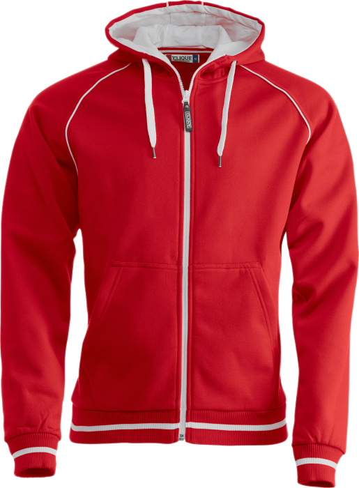 Clique - Gerry Zip Hoody - Red & white