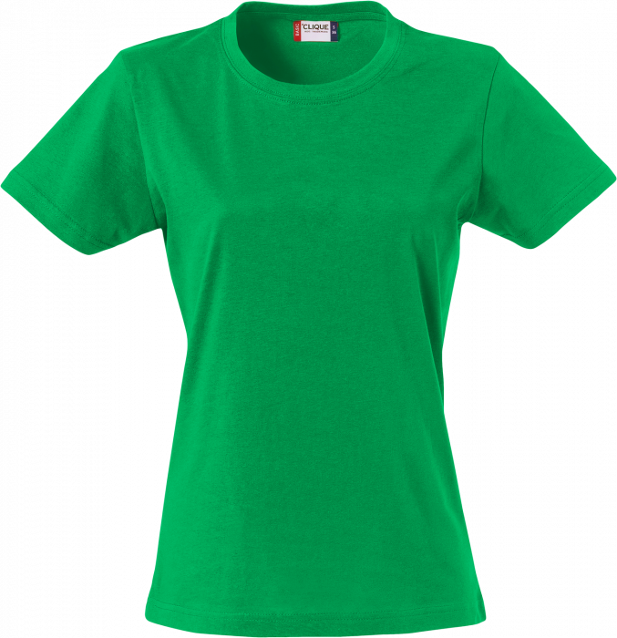 Clique - Basic Bomulds T-Shirt Dame - Æble grøn