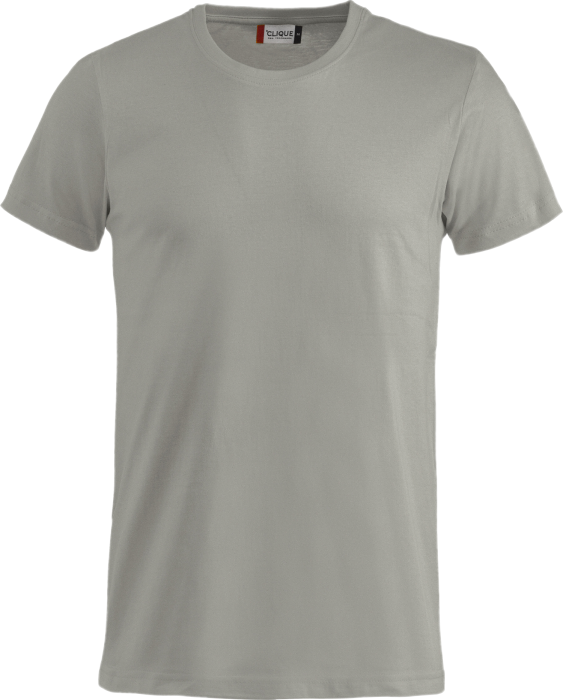 Clique - Basic Cotton T-Shirt Kids - Srebrny
