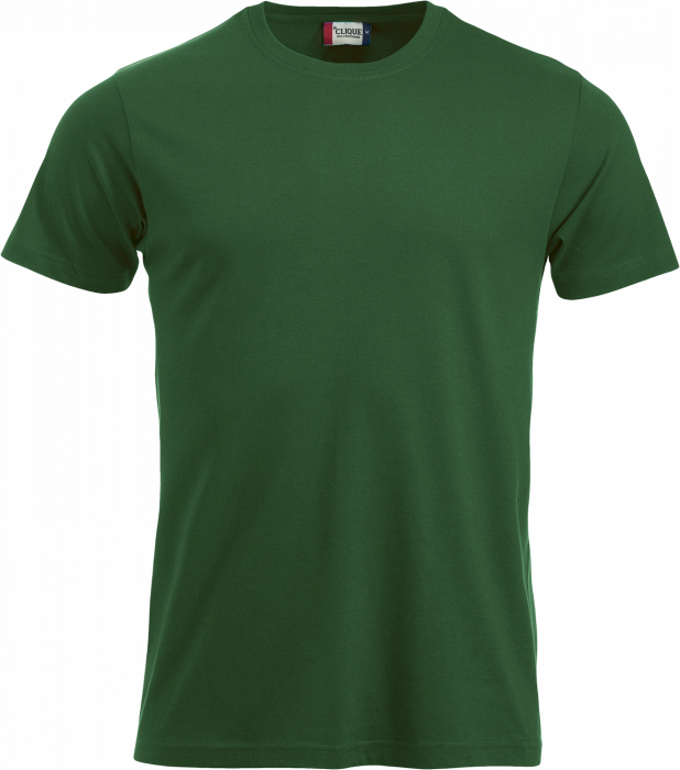 Clique - Klassisk Bomulds T-Shirt - Flaskegrøn
