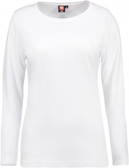 ID - Ladies' Interlock T-Shirt Long-Sleeved - Blanco