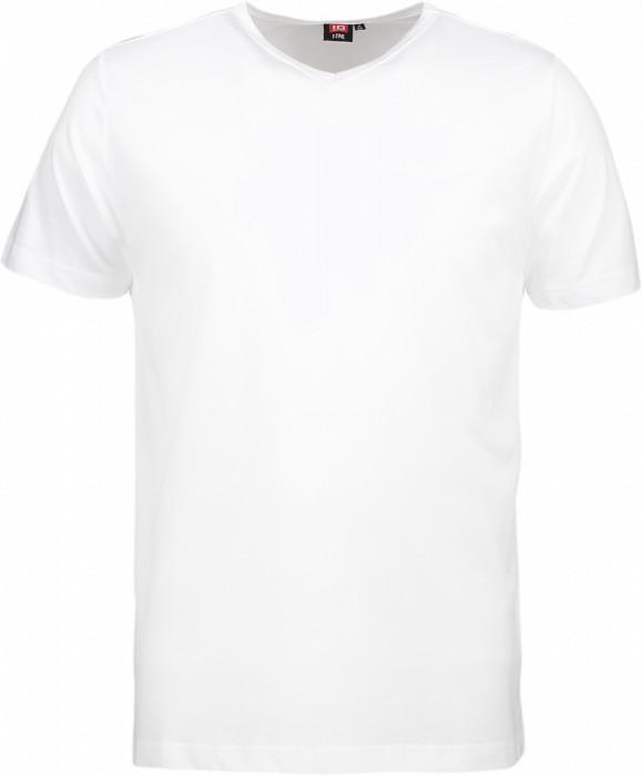 ID - T-Time T-Shirt V-Hals Herre - Hvid