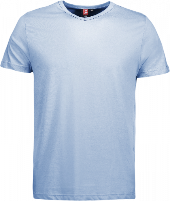 ID - T-Time T-Shirt V-Hals Herre - Lys blå