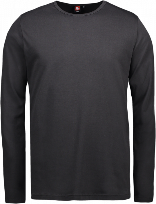 ID - Mens' Interlock T-Shirt Long-Sleeved - Coal Grey
