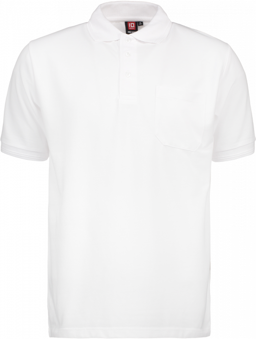ID - Pro Wear Poloshirt Med Lomme - Biały
