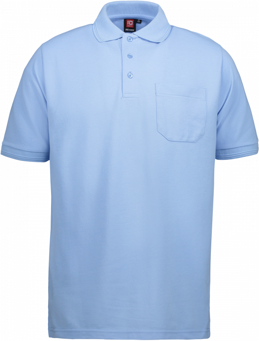 ID - Pro Wear Poloshirt Med Lomme - Hellblau
